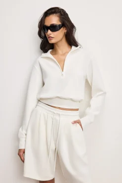 air soft half zip sweatshirt