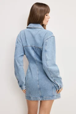 barrel long sleeve mini dress