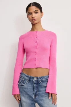 bell sleeve knit cardigan