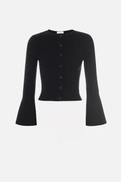 bell sleeve knit cardigan