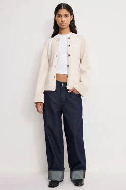 button front knit cardigan
