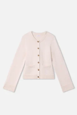 button front knit cardigan