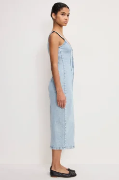button front midi dress