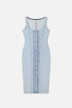 button front midi dress