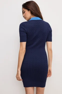 cable knit mini dress