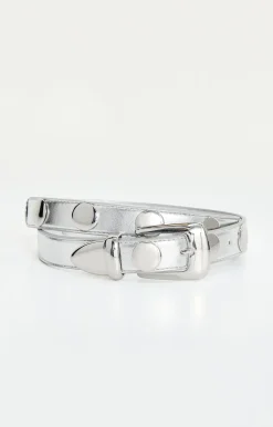 classic studded silver belt
