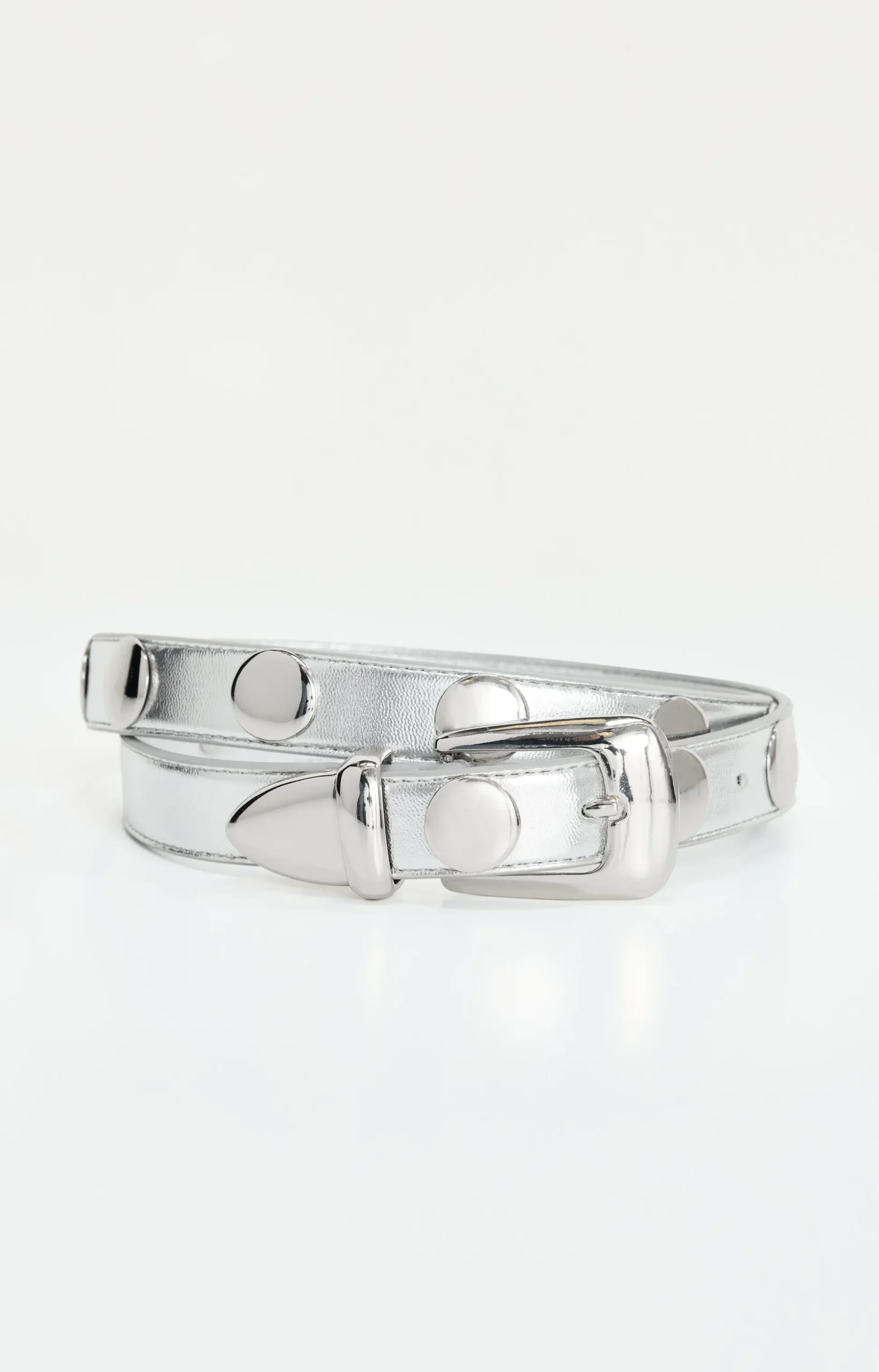 classic studded silver belt