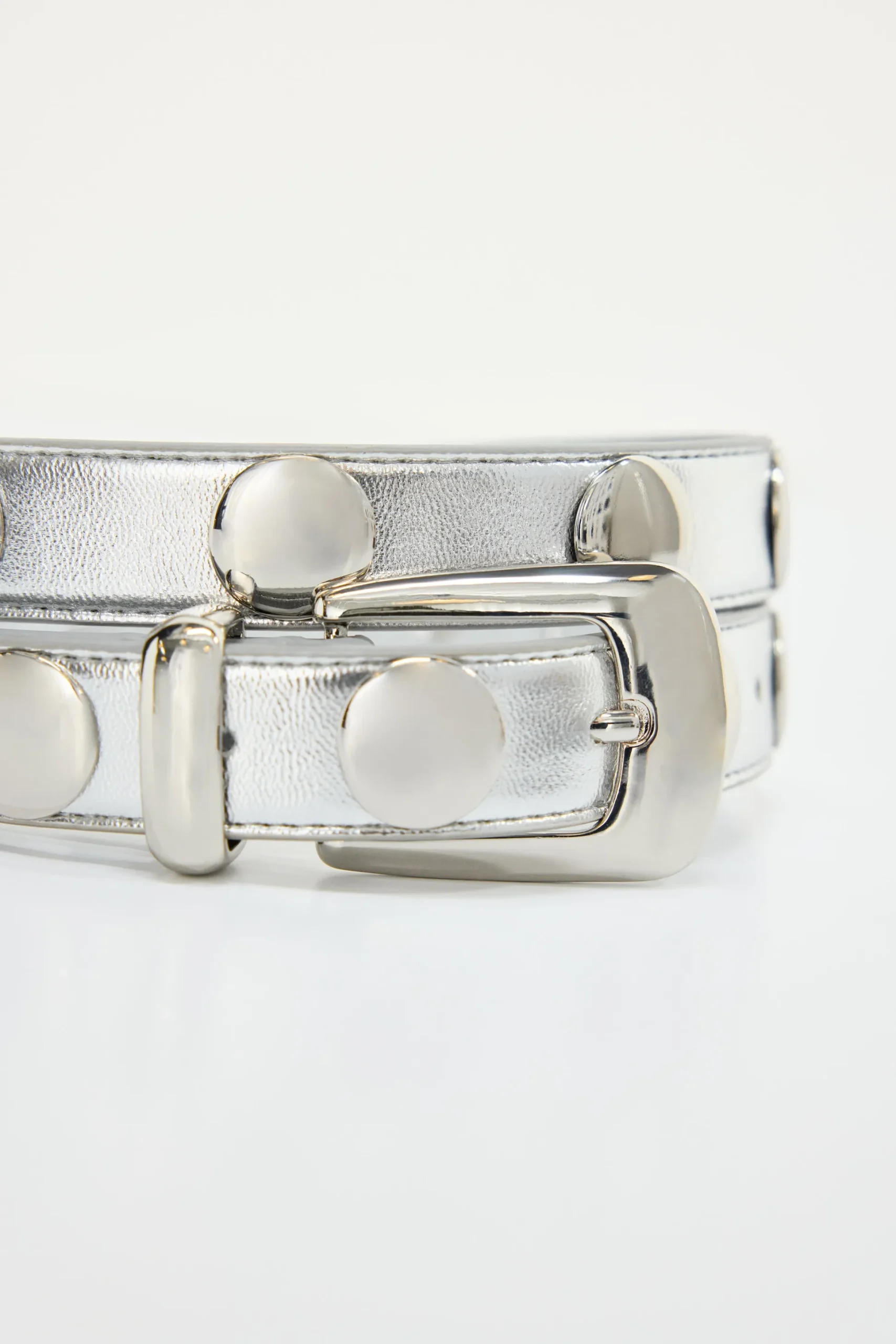 classic studded silver belt
