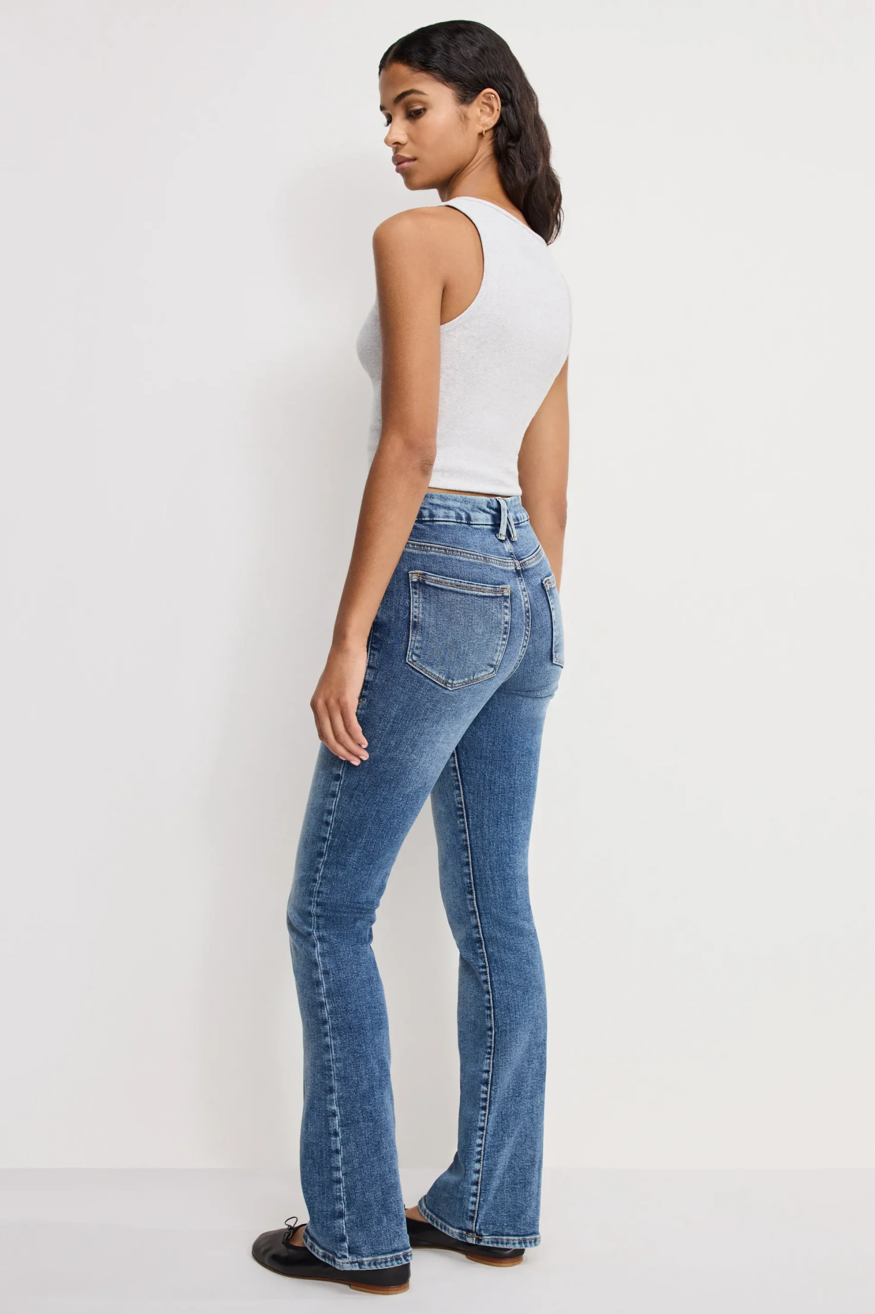 compression good classic bootcut jeans