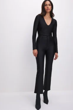 compression shine straight pants