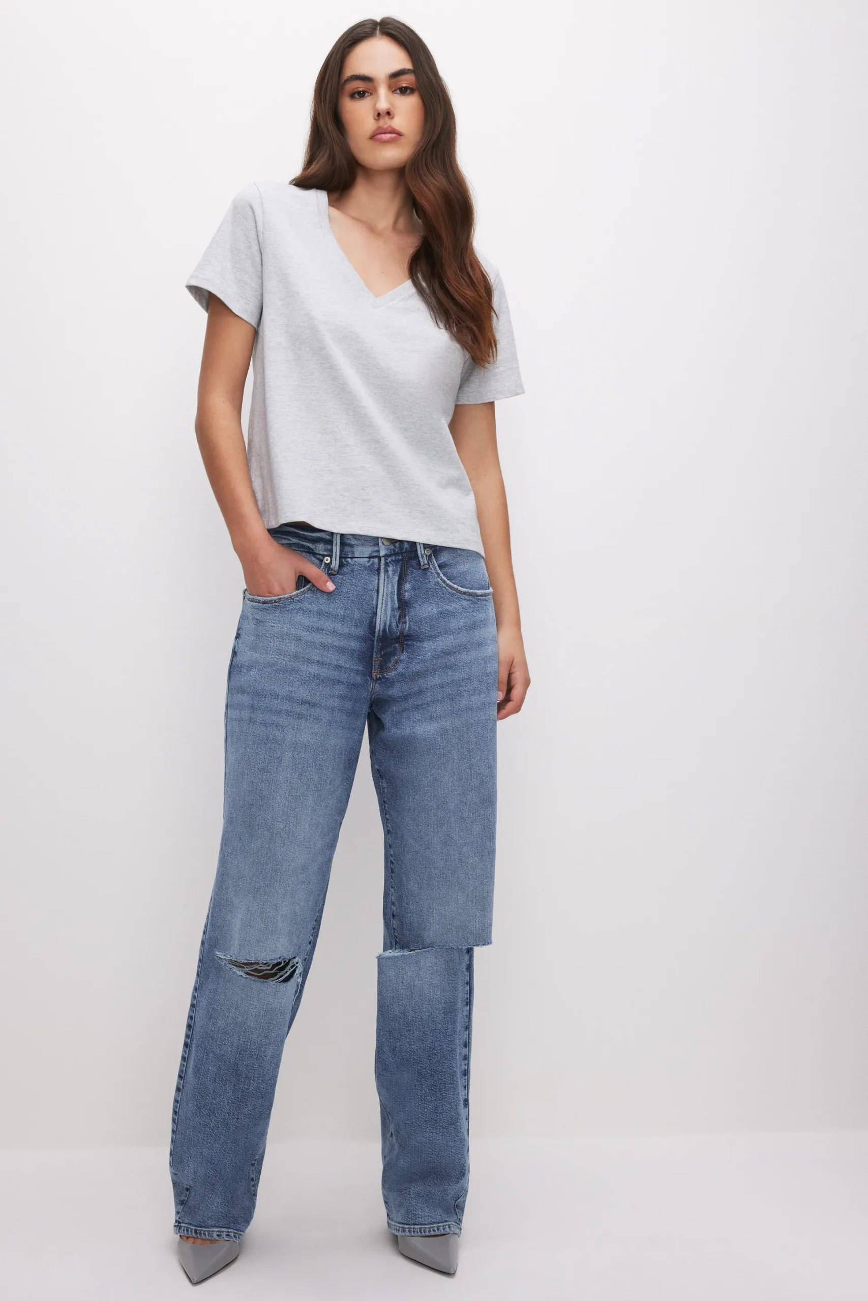 cotton classic v-neck tee