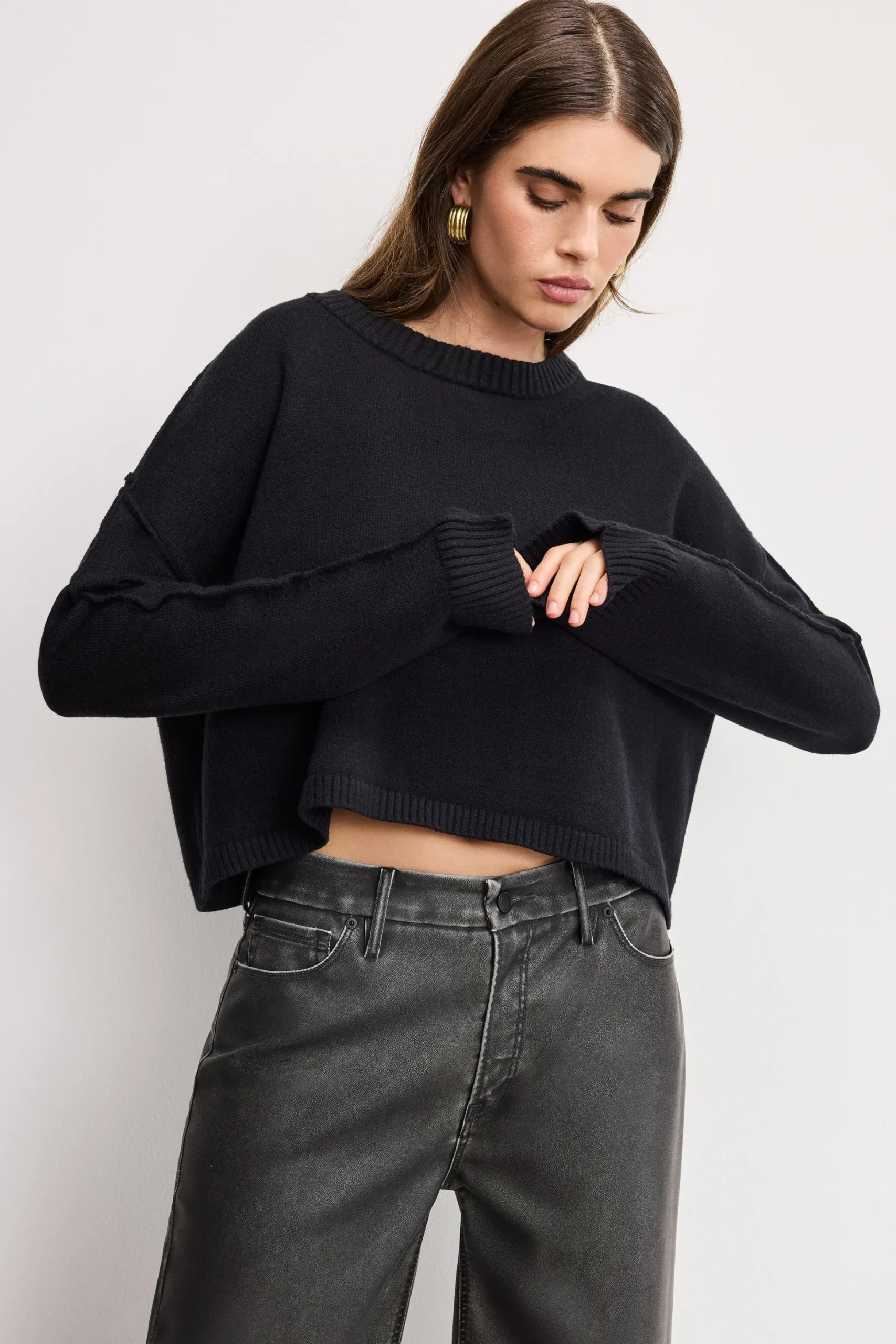 cozy knit crew neck