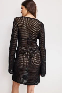 crochet mini dress