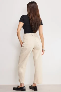 cropped barrel pants