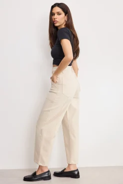 cropped barrel pants