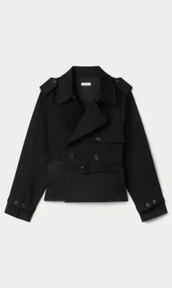 cropped trench jacket
