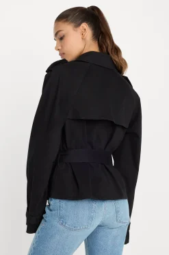 cropped trench jacket