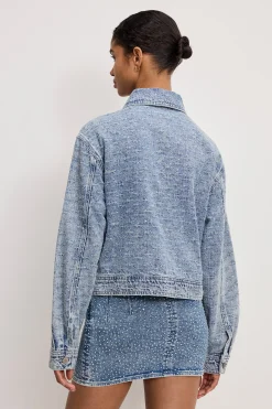 crystal denim jacket