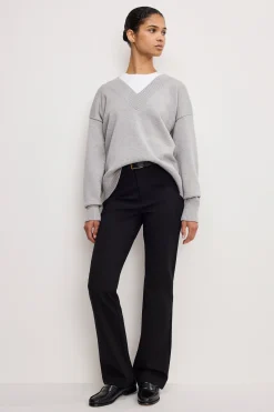 deep v knit sweater
