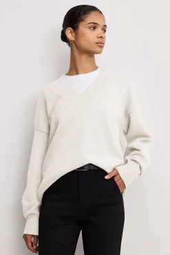 deep v knit sweater