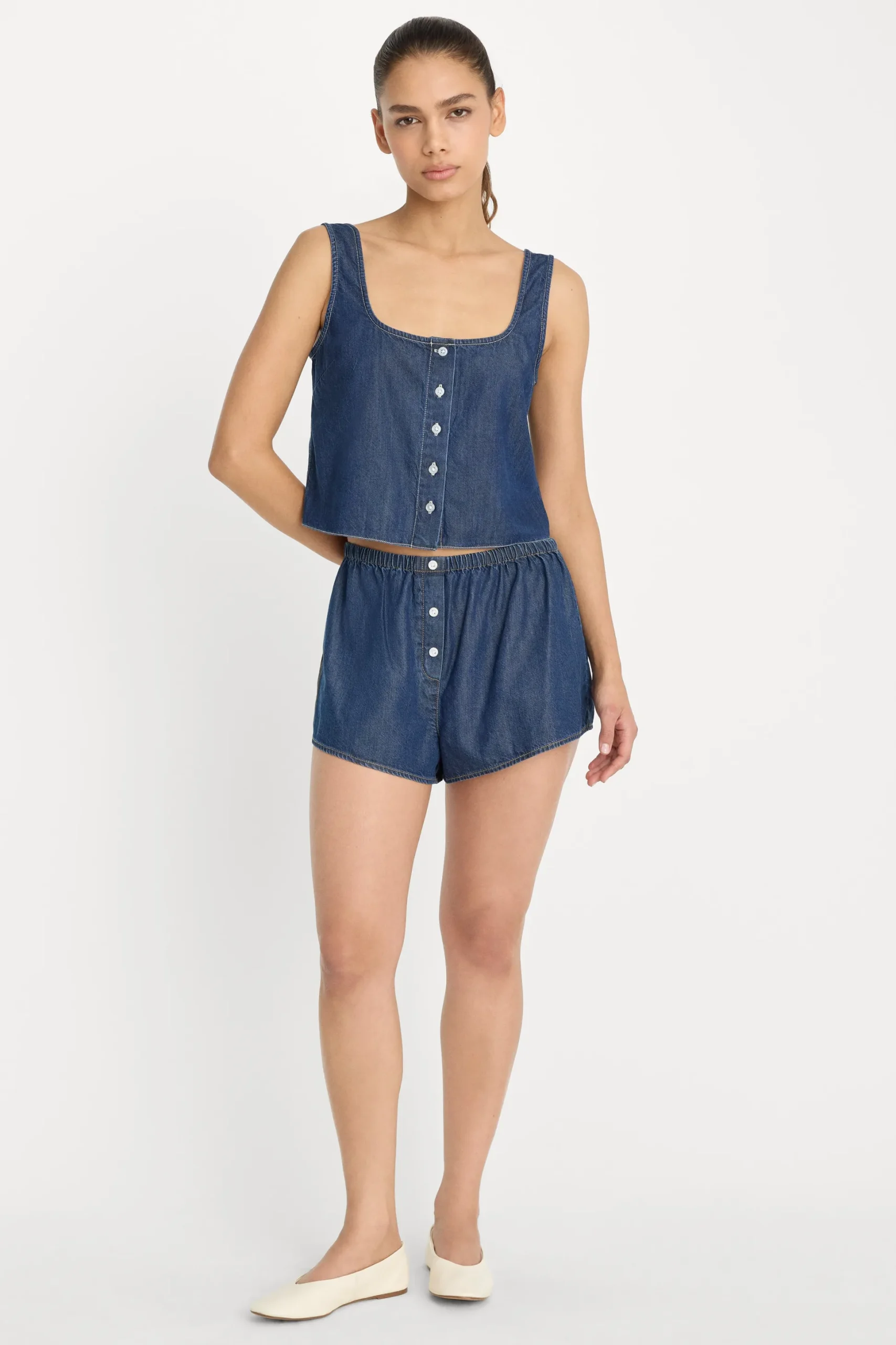 denim boxer shorts