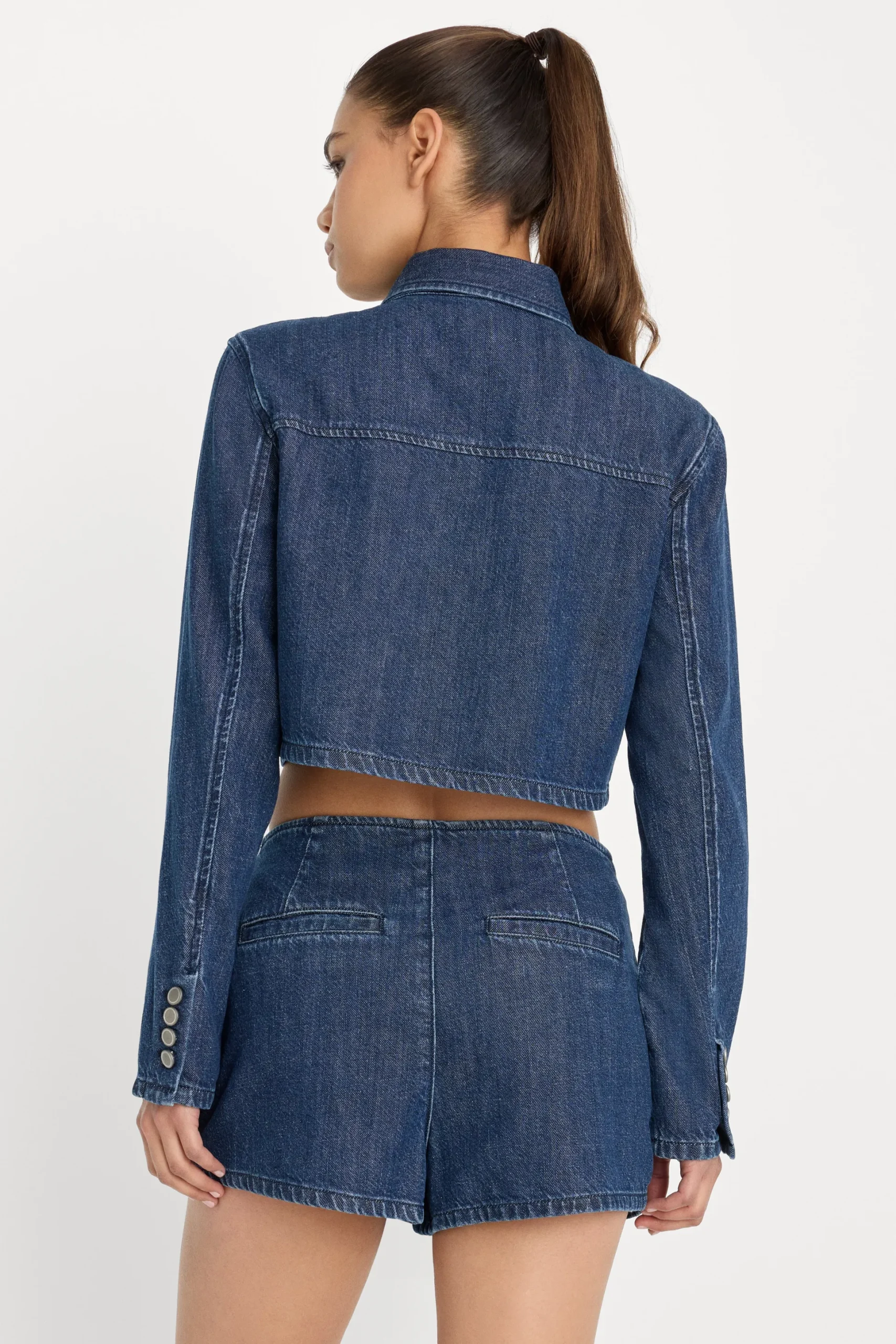 denim cropped jacket