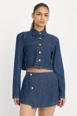 denim cropped jacket