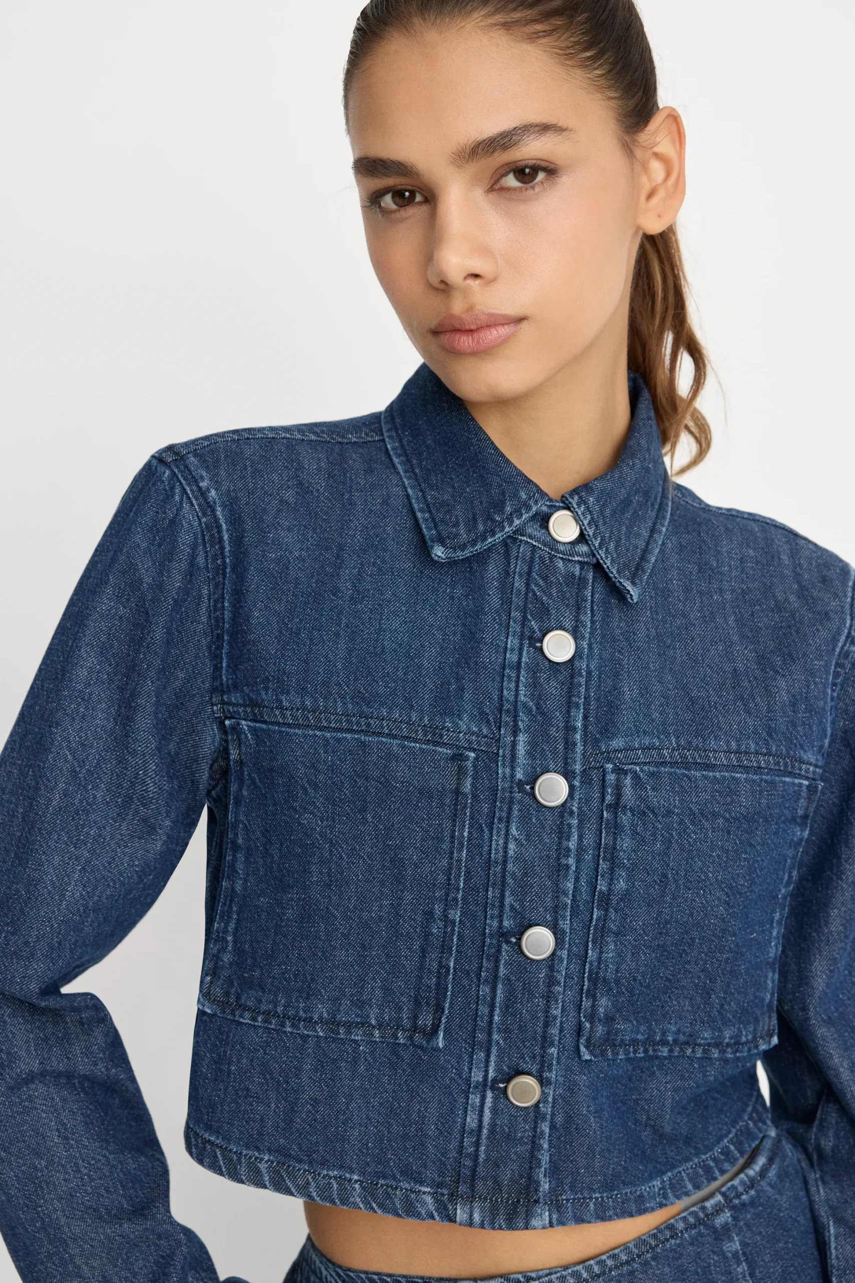 denim cropped jacket