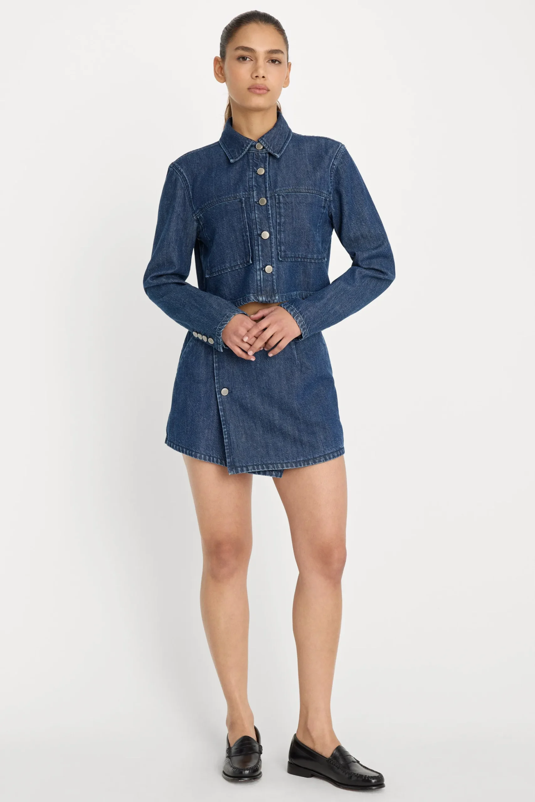 denim cropped jacket