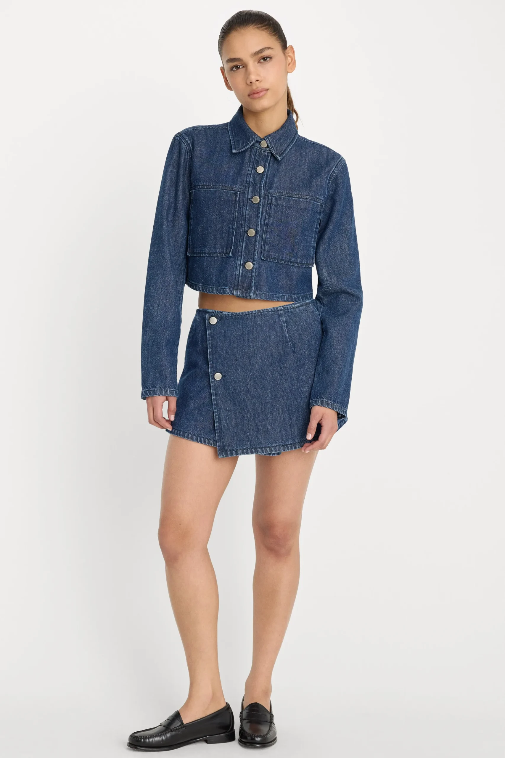 denim cropped jacket