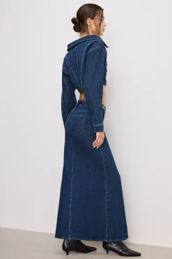denim maxi skirt