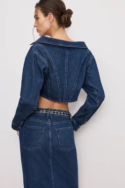 denim off shoulder top