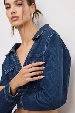 denim off shoulder top
