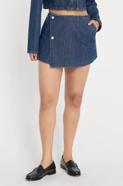 denim skort