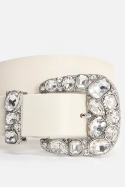 dolly classic crystal leather belt