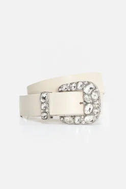 dolly classic crystal leather belt