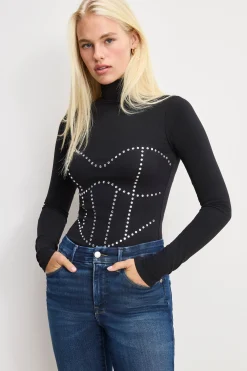 dolly crystal corset bodysuit