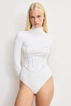 dolly crystal corset bodysuit