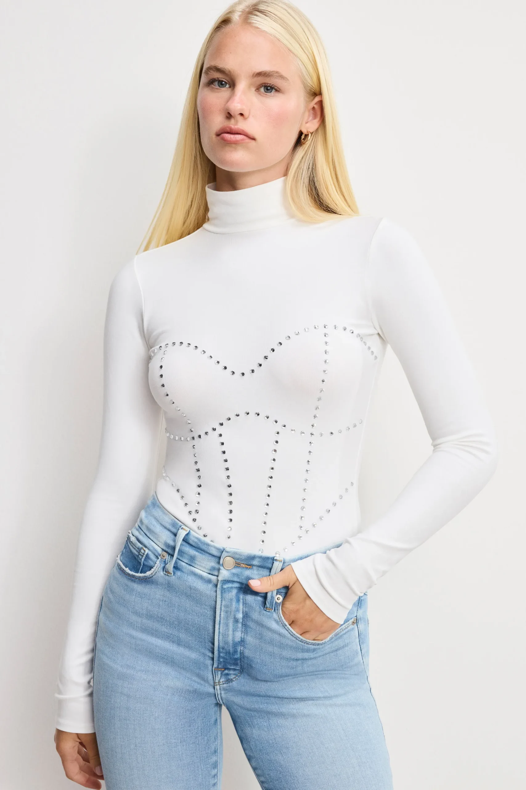dolly crystal corset bodysuit