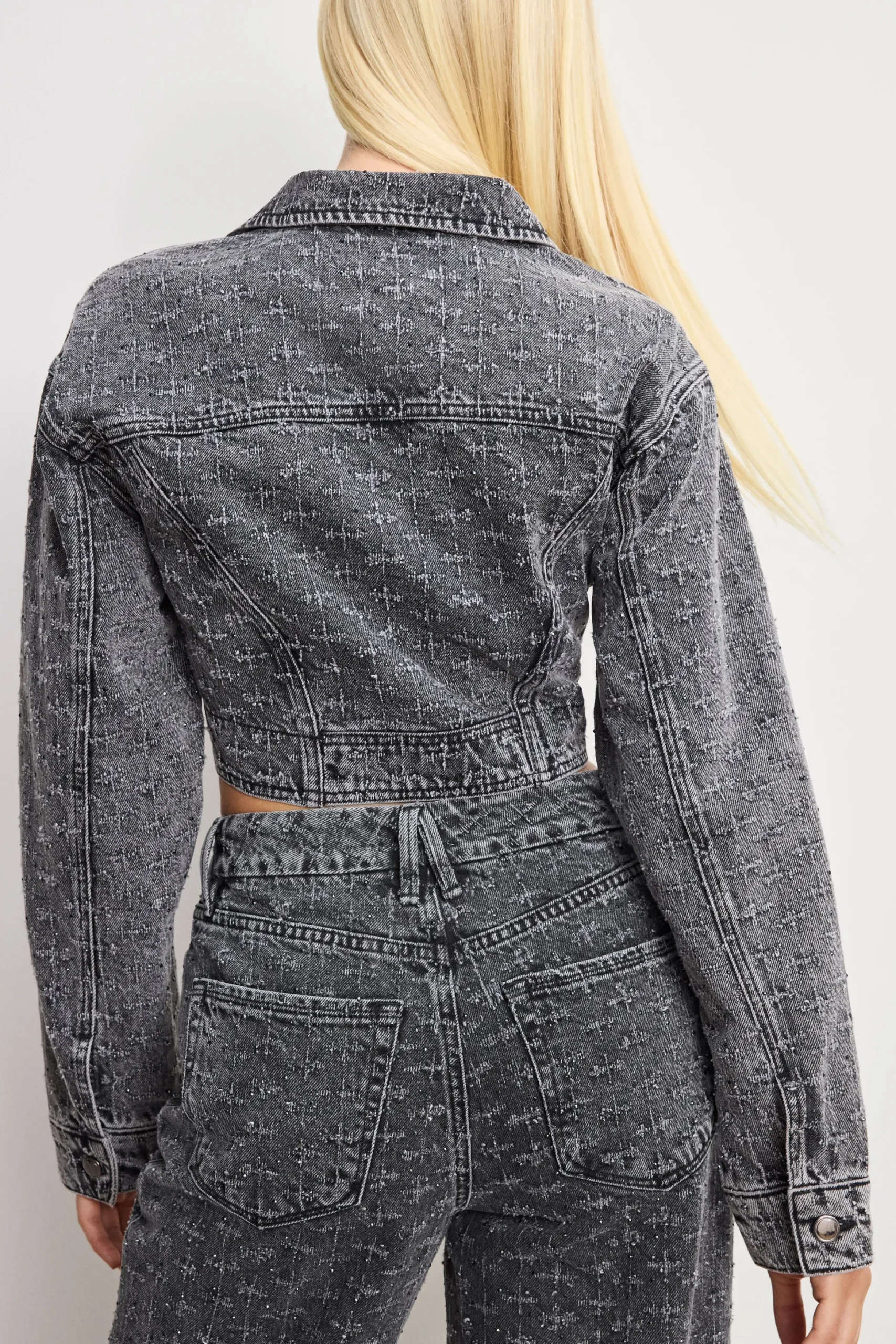 dolly crystal denim jacket