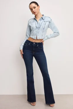 dolly denim corset shirt