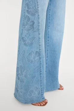 dolly joleans embroidered good waist palazzo jeans