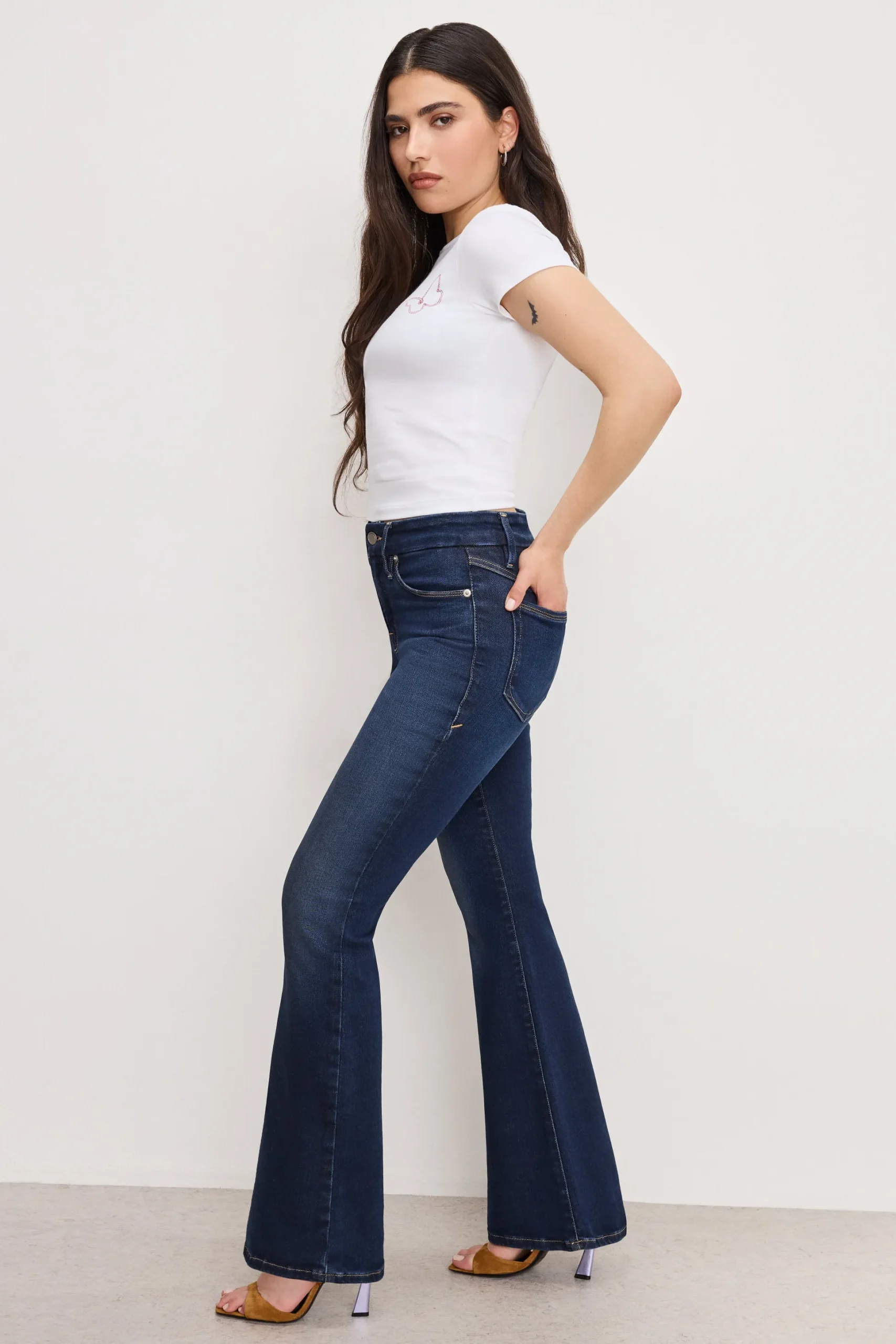 dolly joleans petite flare jeans