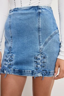 dolly lace up mini skirt