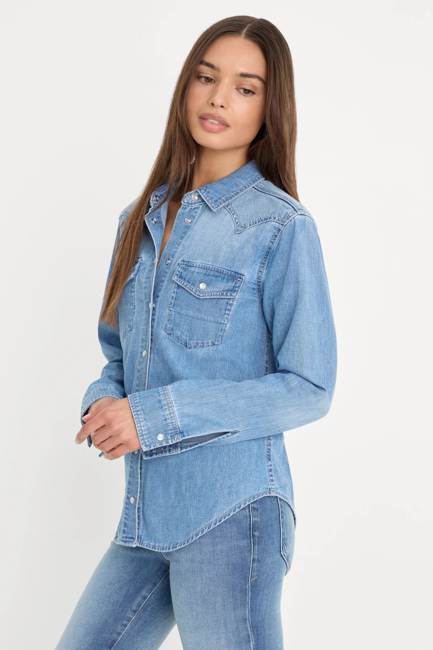 dolly slim fit denim shirt