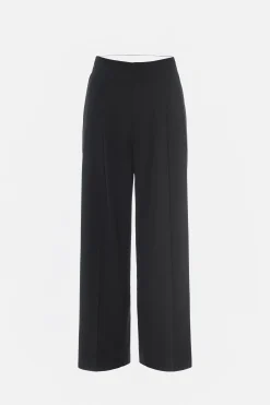 essential suiting pleated cropped trousers