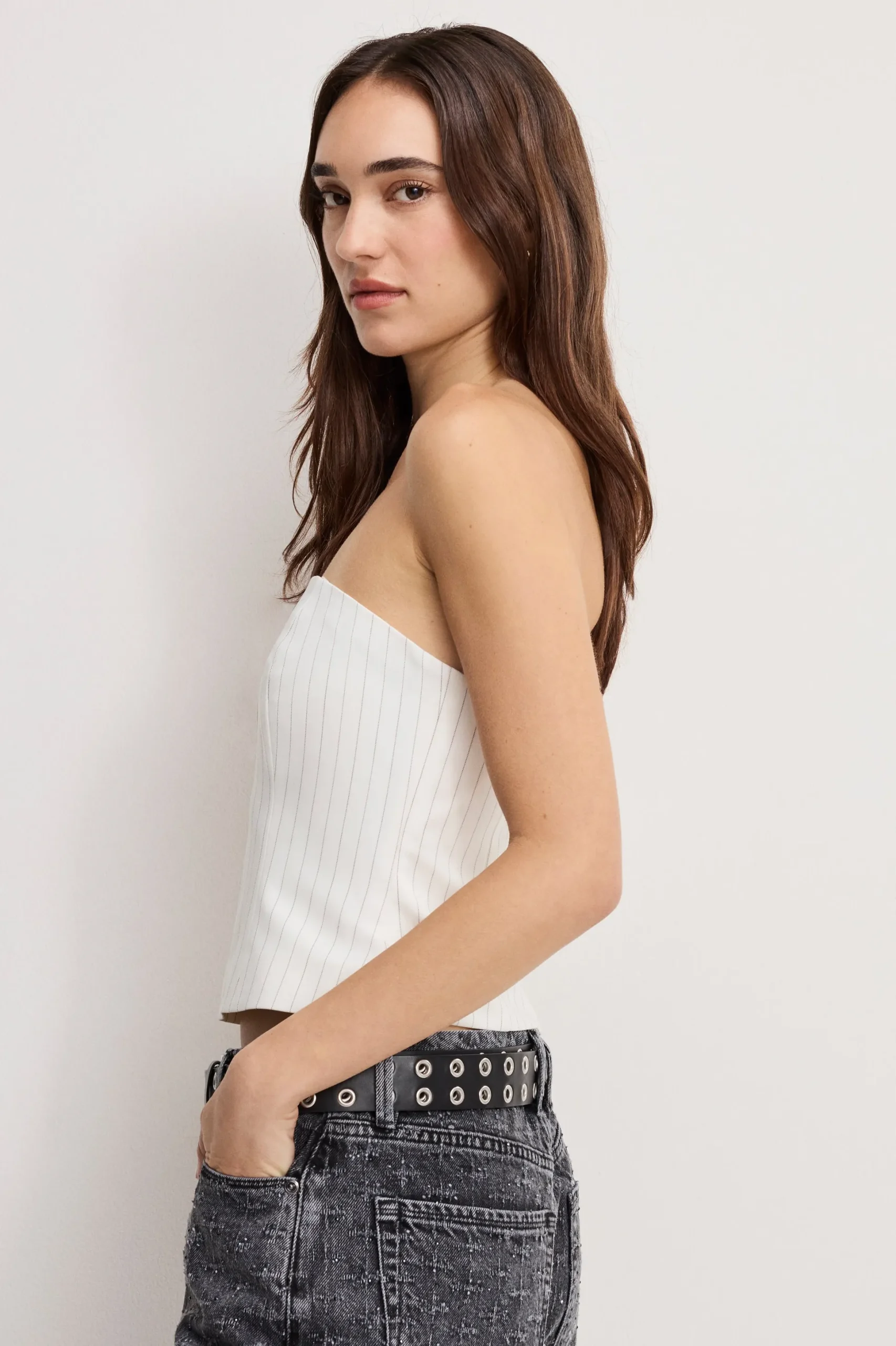 essential suiting strapless top