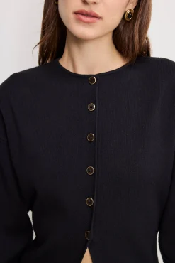 exaggerated sleeve cardigan sweater