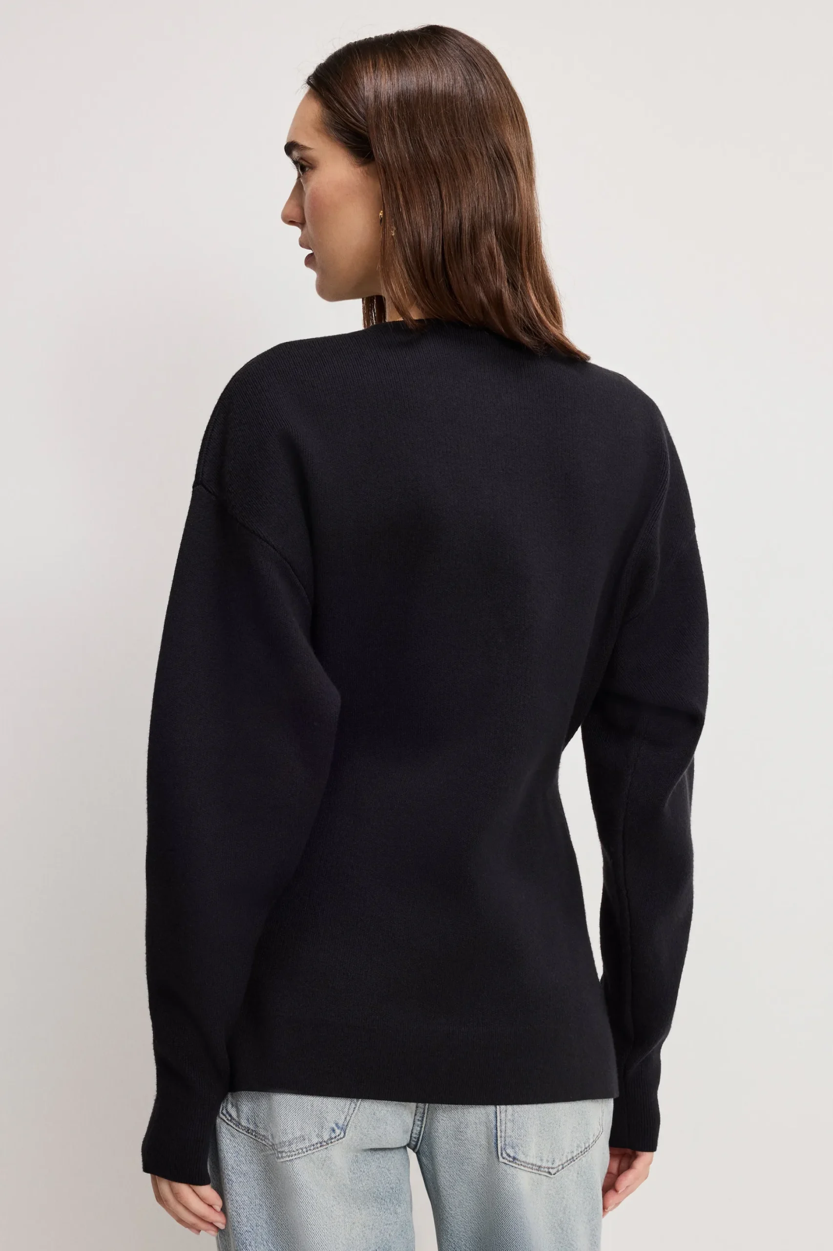 exaggerated sleeve cardigan sweater