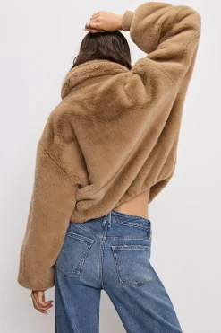 faux fur collar jacket